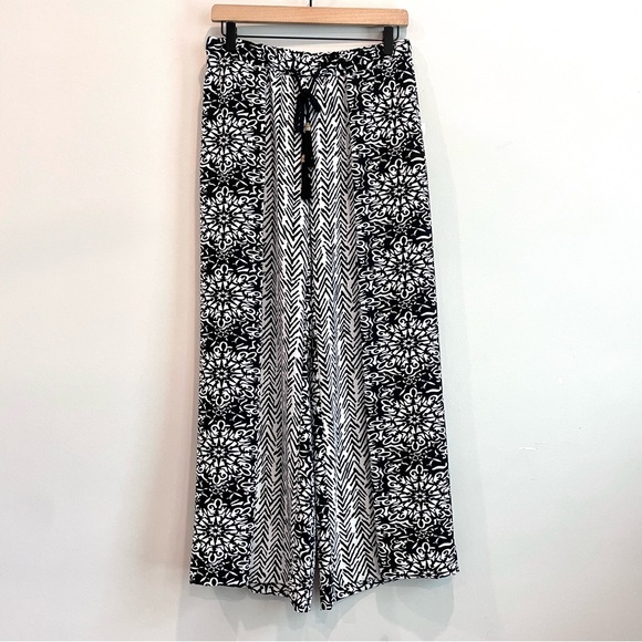 Chico's Pants - Chicos Geometric Mixed Print Woven Wrap Palazzo Pants